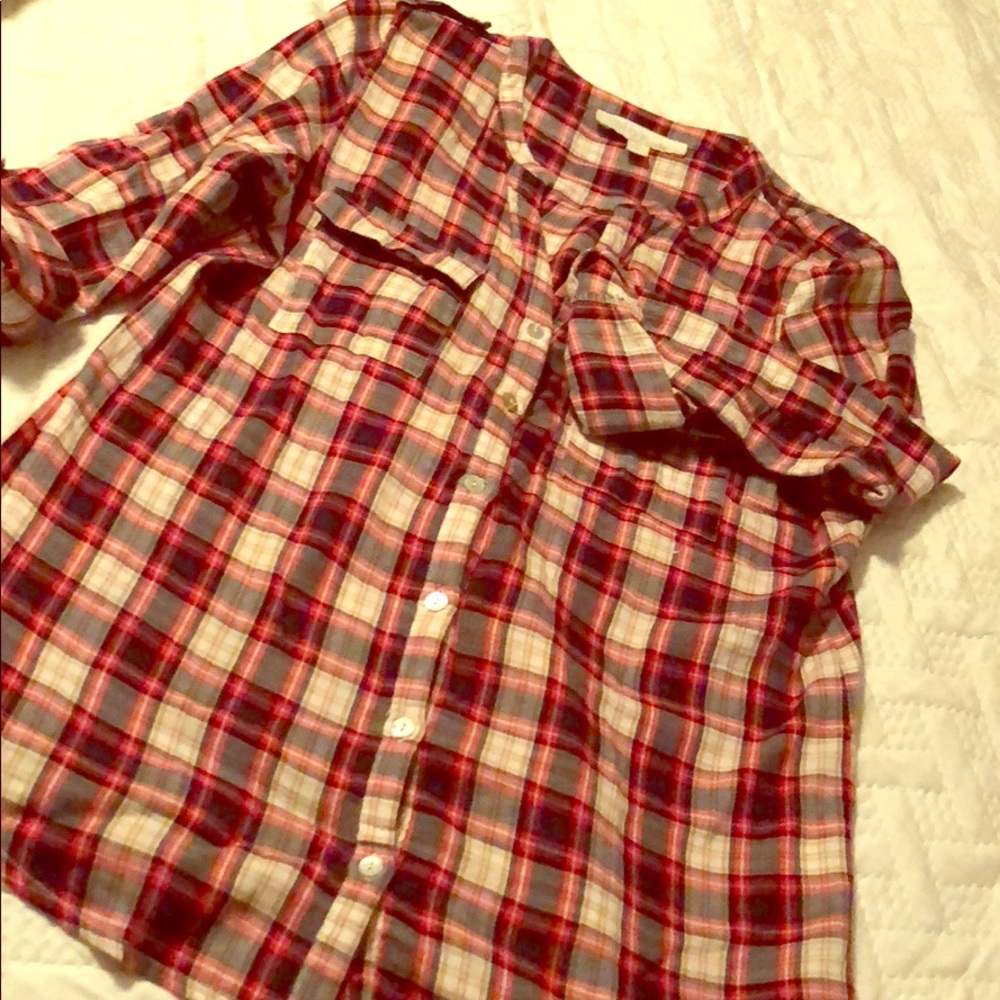 Beautiful plaid top!